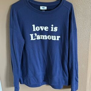 Old Navy Love sweatshirt size medium